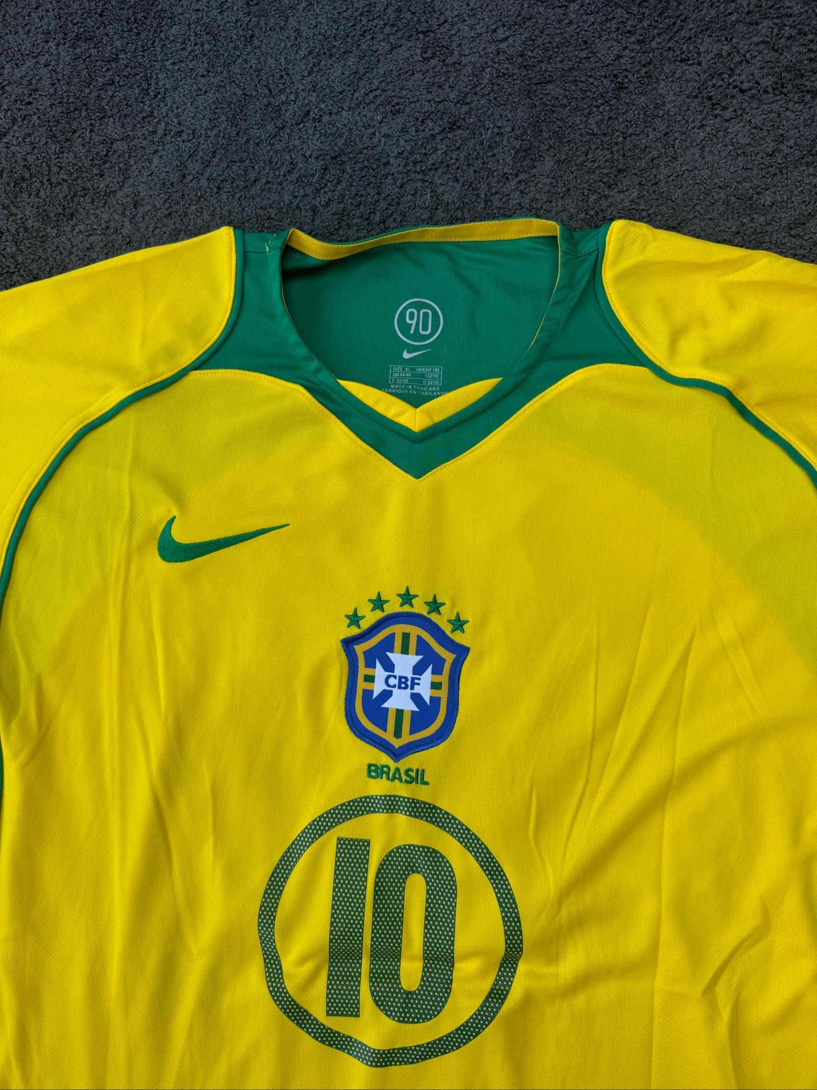 Camiseta de fútbol de Ronaldinho 10 Brasil XL Nike – photo 5